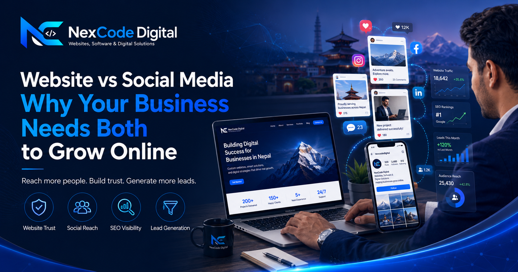 Website vs Social Media: Why Your Business Needs Both to Grow Online